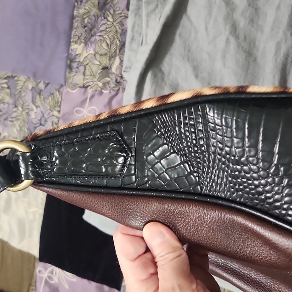 Brahmin Kathleen Leather and Calf Hair Hobo Bag - Picture 4 of 11